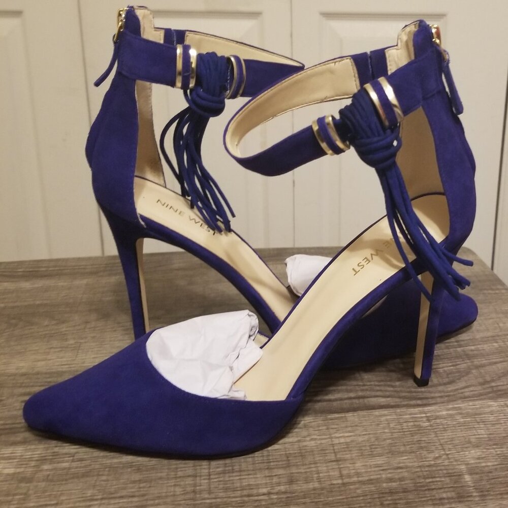 Nine West Ever After Ankle Strap Stiletto Pump Heels - Size 10